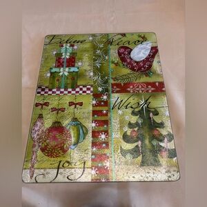 Coldwater‎ Creek Holiday Cutting Board 12”x 15” Christmas Decor